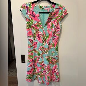 Lilly Pulitzer Pink and Green Mini Dress
